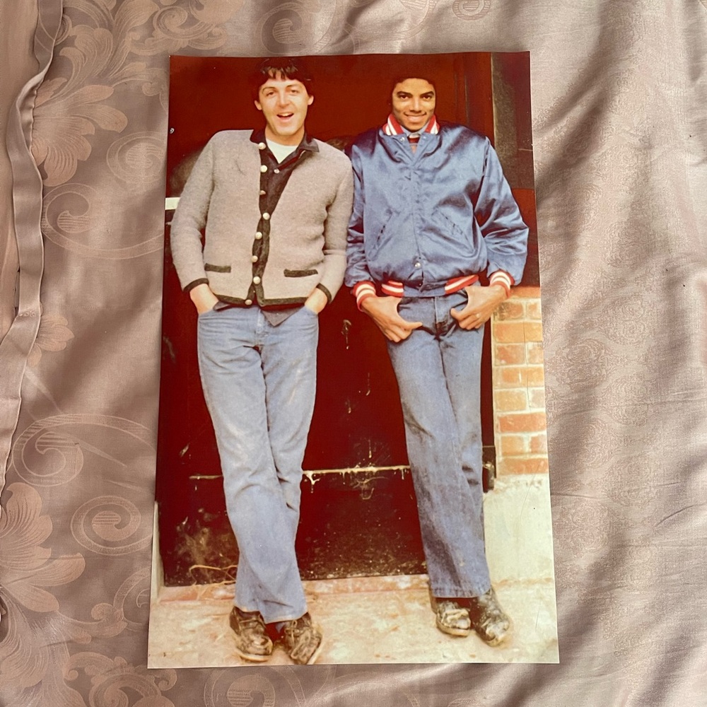 Faded Michael Jackson and Paul McCartney poster